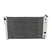 ECMRAD Aluminum Radiator Shroud Fans Combo for 1984-2002 Chevy S10 V8 Swap, 1984-1990 Corvette 5.7l V8 1982 1986 1998 1994 2001
