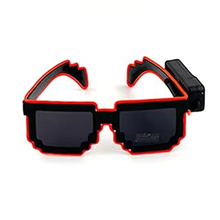 Crackles Neon Colour Glow Under UV Light Novelty Sunglasses Goggles for Photo Props, Birthdays, Discs, Night Clubs, halloween, Cosplay Parties- Pack of 1 Random Colour