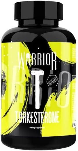 Warrior, Turkesterone - 60 Capsules - 100% Natural Ecdysteroid - Helps Speed Up Recovery & Build Muscle - 500mg
