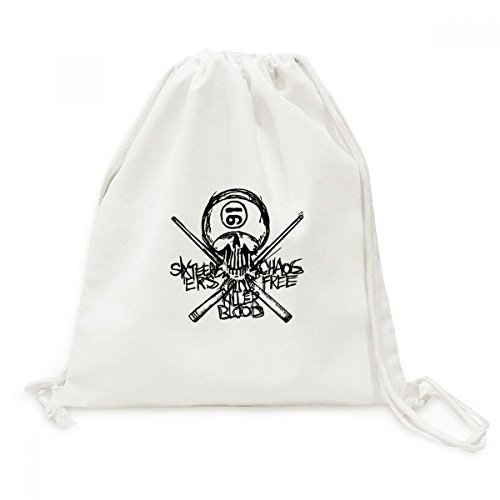 Toile Drawstring Backpack Numéro 16 Ninja Noir Sac à Dos Cordon Voyage