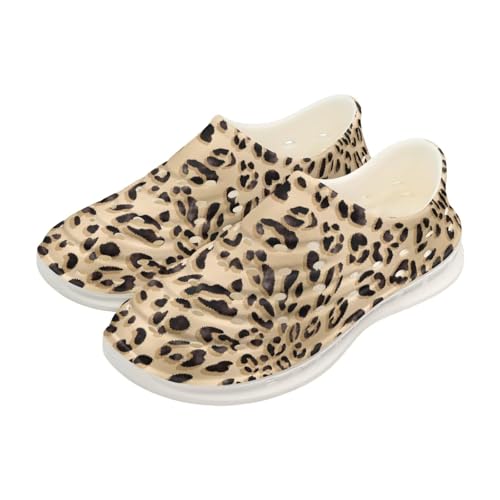 Kids Water Shoes for Girls Animal Print Garden Sandals Beach Sneakers, Slip-on Shoes Anti-Slip Quick Dry Soft