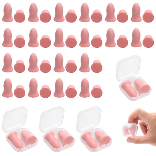 TMZELOA Gehörschutz Ohrstöpsel zum Schlafen 20 Paar – Ultraweiche kleine Ohrstöpsel mit 37dB Lärmschutz, ergonomisch & wiederverwendbar – Schlaf Ohrenstöpsel für Seitenschläfer, Reisen, Arbeit & Nacht