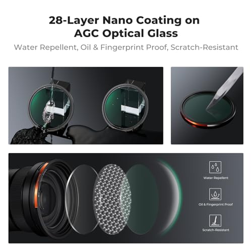 Image of K&F CONCEPT 49mm Magnetic CPL + VND2-32 + Black Diffusion 1 /4 Filter Kit | 1s Swap,Magnetic 5-Pack: Filter + Magnetic Basic Ring + Lens Cap Kit with Storage Case (Nano-X Series)-FU704