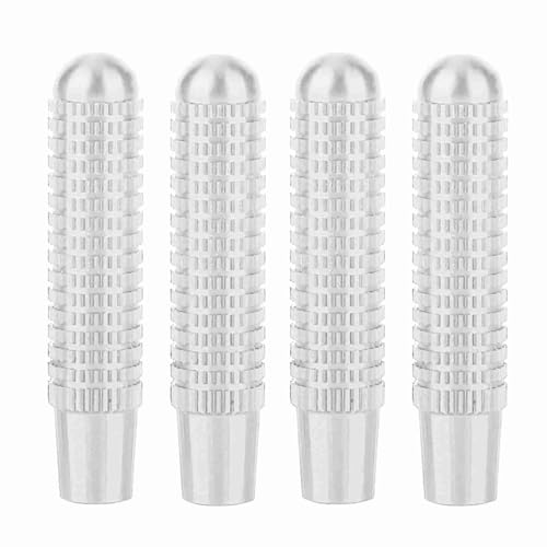 Image of Qiilu 4pcs Door Bolt Lock Pin Switch Bolt Door Lock Pin Knob Button Cover Cap Fit for Mercedes Benz A B E CLA GLA GLC GLK Class (Silver)