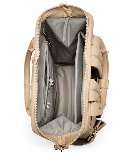 Image of Baggallini, Womens, Chelsea Laptop Backpack, Desert Sand Twill, One Size