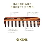 Kent 93T Mini Beard Comb for Men - Wide Tooth Comb Ideal for Mustache and Beard Grooming, Perfect For Facial Hair Care, A Small Pocket Travel Essential, Detangling Aid - Image 4