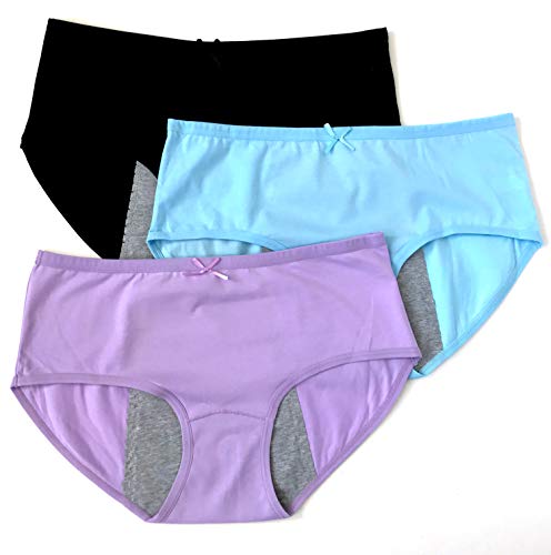Luna Cup Menstrual Underwear Breathable Period Panties, Pack of 3, Postartum Inconvience Panty