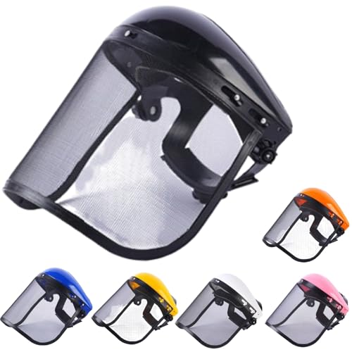 Visiere debroussailleuse, Casque debroussailleuse, Casque de sécurité avec visière intégrale en Maille pour débroussaillage et abattage - Protection forestière et agricole