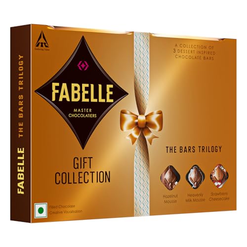 The Bars Trilogy - Chocolate Pack, 3 Assorted Large Luxury Chocol...