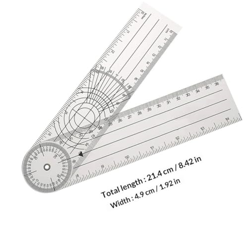 Transportador Goniometro PVC 360 Grados Para Terapia miniatura 2