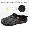 MERRIMAC Herren Slip-on Hausschuhe Bequem Memory-Schaum Rutschfest Innen Pantoffeln Schwarz, 43-44 EU #4