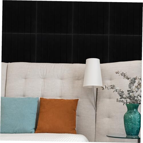 6 paneles acústicos para absorción de sonido con franjas verticales, tableros de fieltro de fibra de poliéster para aislamiento de ruido, ideales para casa, estudio, oficina, KTV y salas de ensayo miniatura 4