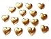*NEW LARGER*15 GOLD HEARTS PUSH PINS,T-46AG