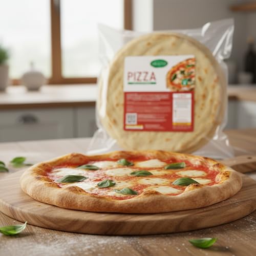 Valle del Crati 6 Pizza Basis | Neue 250g Packung | Pizza in 5 Minuten fertig, lange Teigruhe, leicht verdaulich | 6 Pizza Basis à ca. 250 g – Bild 6