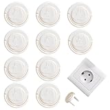 10er-Set Steckdosenschutz, mit Griff zum einfachen Ein- und Ausstecken, spritzwassergeschützt, Kindersicherung, Weiß, steckdosenabdeckung, steckdosen schutz, steckdose abdeckung