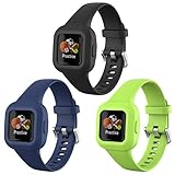 Watbro Compatible with Garmin Vivofit jr 3 Band/Garmin Fit jr 3 Band, Colorful Silicone Adjustable Replacement Sport Band for Kids Boys Girls Men Women