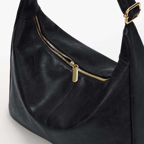 Bolso de hombro marrón para mujer miniatura 6