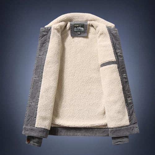Manteau cargo thermique homme en velours côtelé et sherpa FGRID - 4