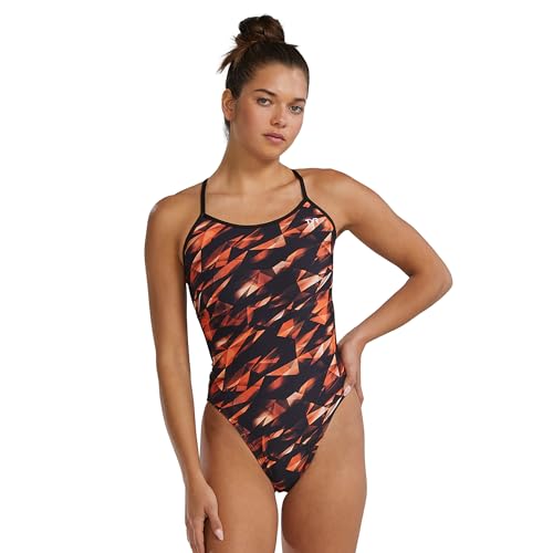TYR - Women's Triadic Trinityfit Durafast Elite One Piece Swimsuit, Orange, 30