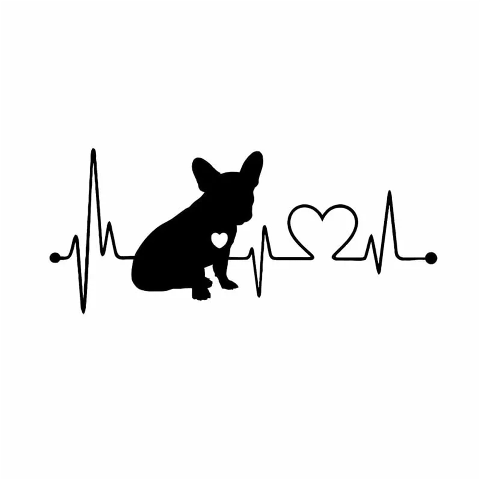FGLFPXI Heartbeat Car Sticker Automobiles Motorcycles Exterior Accessories Decals,18CM*7.7CM