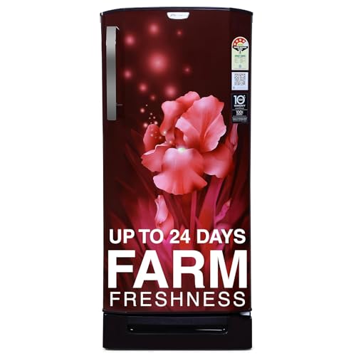 Image of Godrej 180 L 4 Star Turbo Cooling Technology, 24 Days Farm Freshness Direct Cool Single Door Refrigerator With Base Drawer(RD EDGENEO 207D TDF AQ WN, Aqua Wine)