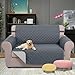 U-NICE HOME Loveseat Sofa Cover Reversible Couch Cover for Dogs with Elastic Straps Water Resistant Furniture Protector for Pets Couch Cover for 2 Cushion Couch (Loveseat, Dark Blue/Light Grey)