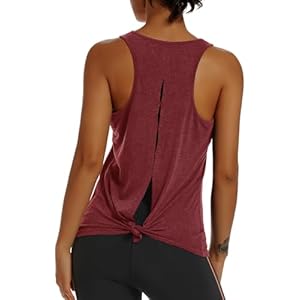 Muzniuer Womens Yoga Workout Tops-C...