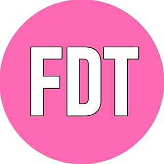3 FDT Stickers 2.6" Round Small Bumper Sticker Fuck Donald Trump Sticker (Pink)