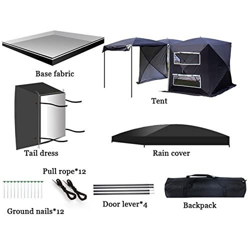 Carpa SUV para camping familiar, negro, 200x200x196 cm miniatura 5