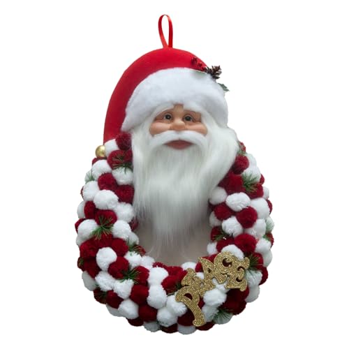 Thunderbay 20-Inch Santa Claus Christmas Wreath, Cotton Material,...