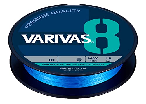 VARIVAS Fil tressé X8 de qualité supérieure - 200 m - Bleu océan