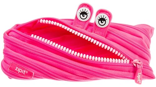 Image of ZIPIT Monster Pencil Case for Girls, Cute Zipper Pouch for Kids Teens, Stationery Bag for School ,Pink