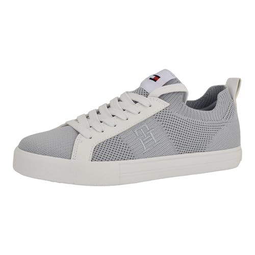 Image of Tommy Hilfiger Women's Ladelis Sneaker, Medium Grey Knit 030, 7.5