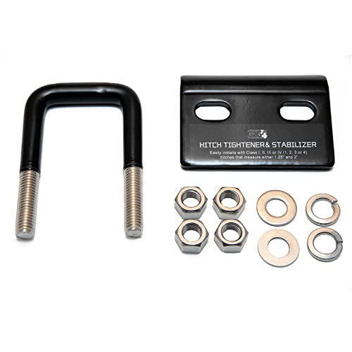G2G4 Trailer Hitch Tightener For 1.25" To 2" Hitch Adapter | Anti Rattle Hitch Tightener 2 Inch, Heavy Duty Steel, Trailer Towing Hitch Accessories, Hitch Tightener, Tow Hitch Stabilizer, Hitch Clamp #TOP1
