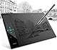 Grafiktablett 10x6 Zoll mit 1 Touchpad und 4 Touch-Tasten, VEIKK A30 Pen Tablet mit 8192 Druckstufen Batterielosem Stift Kompatibel Windows/Mac OS/Android/Linux