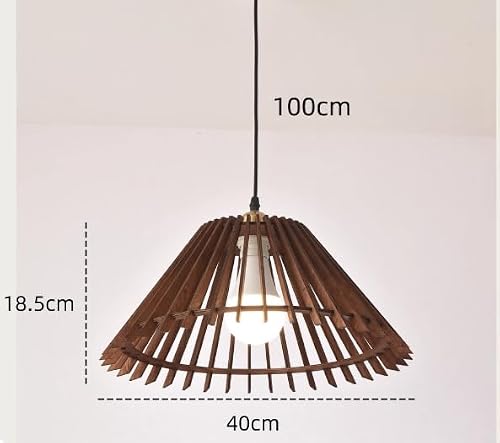Skura 天然木製 手作り感あふれる ペンダントライト（直径40cm/全長100cm）一枚板の温もりが織りなす光と影の芸術 北欧 和モダン リビング ダイニング 寝室に ペンダントライト キッチンアイランド玄関 キッチン 廊下 リビング 引掛けシーリング 吊り下げ 器具 シンプル 電球別売 [2]
