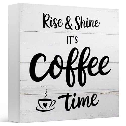 Coffee Bar Decor Rise & Shine It’s Time