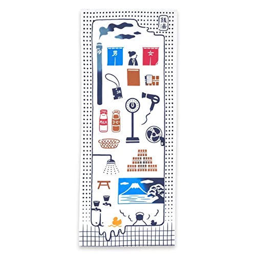 宮本株式会社 てぬぐい kenema 注染手ぬぐい 銭湯 約35cm×90cm 50209のサムネイル