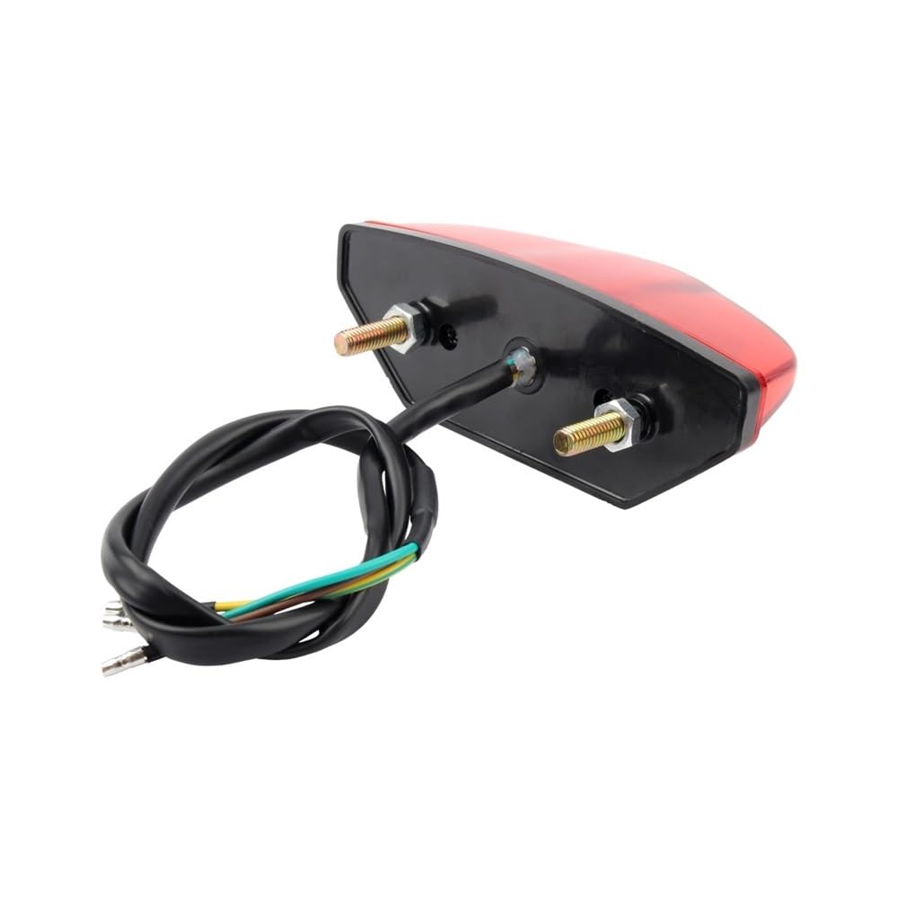 Generique Moto Arrière Lampe Feu Arrière LED Pour Moto Bobber, De Plaque D'immatriculation, Pièces Modifiées, 12V