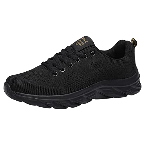 Generisch Zapatillas deportivas para hombre antideslizantes, zapatillas con suela gruesa para hombre, zapatos informales, transpirables, ligeros, suela plana, zapatillas de correr monocolor, zapatos