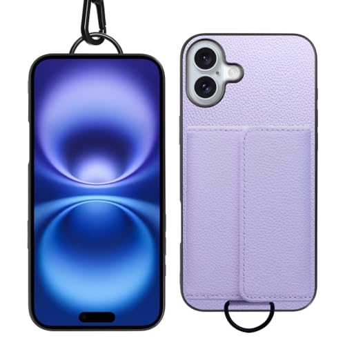 LOOF WALLET-SHELL �{�v �E�H���b�g�t�� �X�}�z�V�����_�[ �X�}�z�P�[�X for iPhone 16 Plus �p �P�[�X �J�o�[ �V�����_�[ �w�ʎ��[ �E�H���b�g ���z �L���b�V�����X ��|�� ���|�� �l�b�N�X�g���b�v�t [���x���_�[]