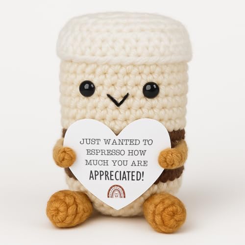 Handmade Thanks Gifts with Appreciated Card - Cute Coffee Decor for Birthday Party/Halloween/Thanksgiving/Year-end - Funny Small Presents for Friends, Family, Parents, Boss, Teacher, Professor, Coach