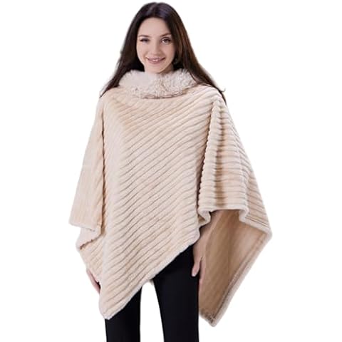 Poncho Femme Miaikvs Beige Cover