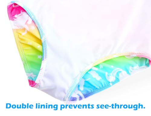 Image of Snowheart Girls Swimsuit One-Piece Bathing Suits Multicolor Kids Sport Summer Beach Swimwear for 2-12 Years Old