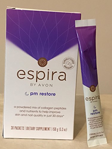 Avon E ESPIRA BY AVON PM Restore a powdered mix of collagen peptides and nutrients to help improve skin and nail quality in just 30 days 30 packets