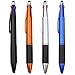 MiSiBao 4-Color Ballpoint Pen, Medium Point (1.0mm), Touch Screen Stylus,4 Pack