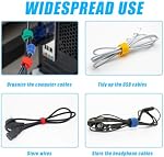150 PCS Attaches de câble réutilisables multicolores 6 1 cm - Ajustable Ties Cord Organizer, Multi-Purpose Cable Management Straps avec 5 Couleurs pour la maison, utilisation au bureau