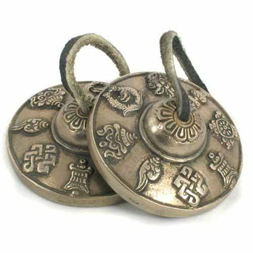Tibetana Tingsha platillos de meditación Feng Shui / Chimes - Mantra diseño - 6. 5 cm Cover