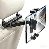 Tablet Holder for Car Headrest, Upgraded [3 in 1 Adjustable Extension Arm] iPad Car Mount for Back Seat, Road Trip Essentials for Kids, for 4.7-12.9' Like iPad Pro, Air, Mini, Galaxy, Fire HD Tablet