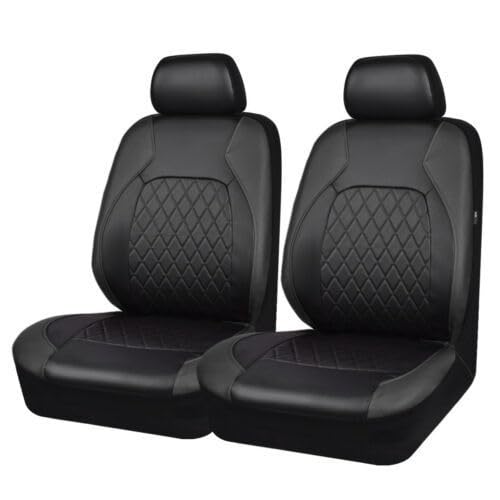 TZCMDA Fundas de Asiento Delantero Coche para Hyundai iX-20 ix20, Cubreasientos Protectores Transpirables Compatibilidad Airbag Todas Estaciones,Black